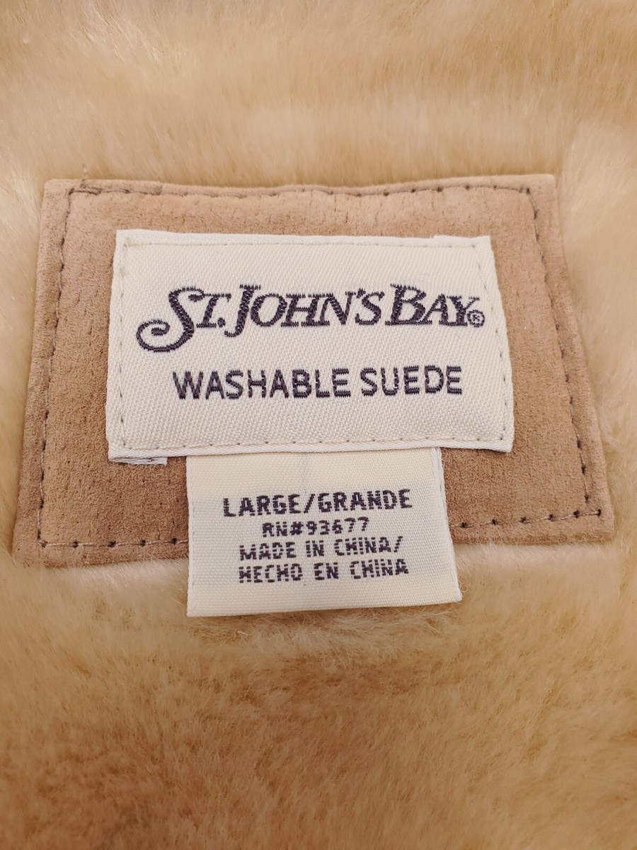 Veste En Cuir Daim Véritable St John's Bay Pour Femme - Taille XL - Marron - Occasion Parfait état