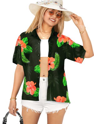 LA LEELA Women's Button Down Blouses Casual Summer Shirts XXL Shoe