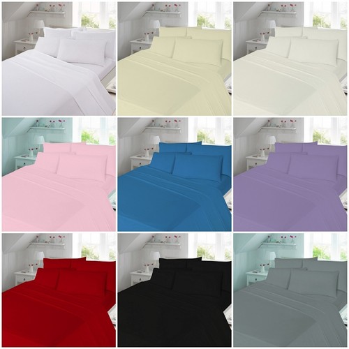 100 Cotton Soft Brushed Flannelette Fitted Sheet Single Double King