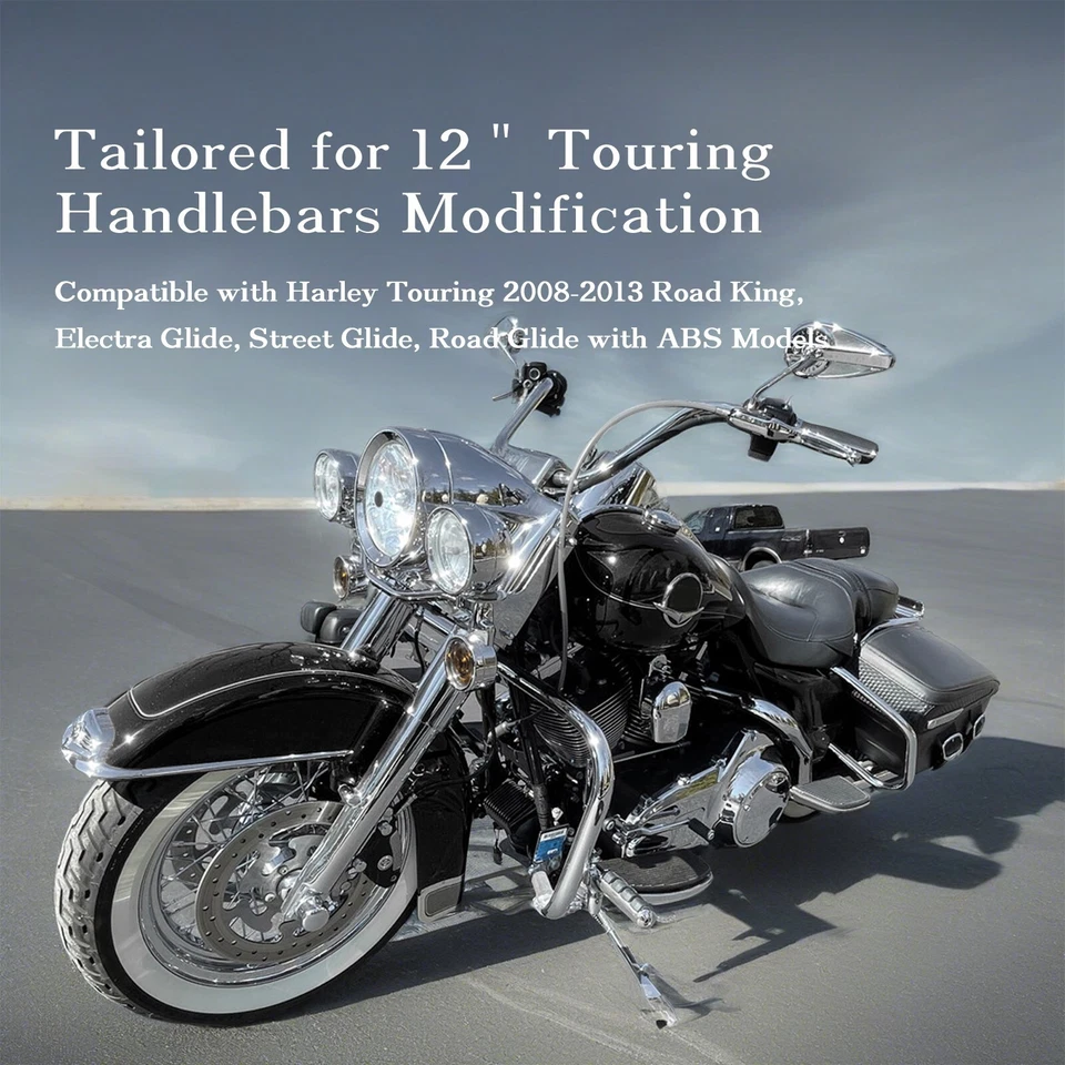 Cable de embrague de línea de freno para 08-13 Harley Street Road Glide con manillar ABS de 12" Foto 2 de 4