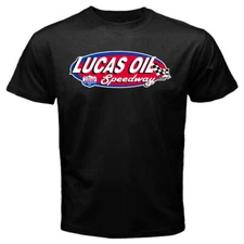 Lucas Oil Speedway Racing Men's Black T-Shirt Size S to 4XL