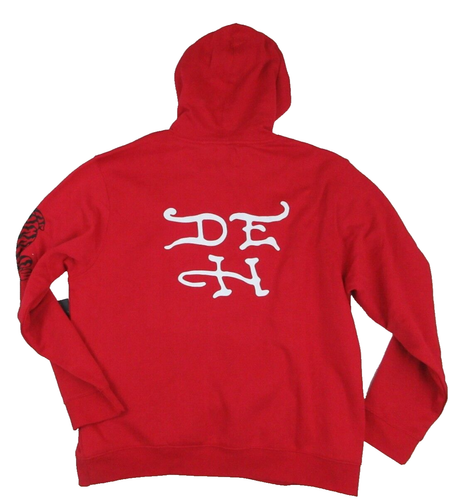 Ed Hardy Hoodie Men Sz 2X Red Skull Graphic Tiger New York City Tattoo Pullover - Picture 16 of 17