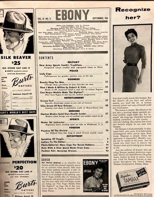 EBONY MagazineSeptember 1954Dorothy DandridgeAfrican American ModelsPhotos + eBay