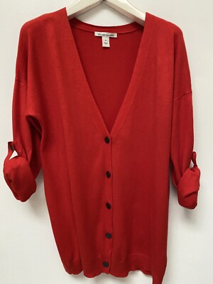 Women's red Kenneth Kole ultra soft cardigan size M