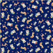 Cute And Fun Woodland Animals Cotton Fabric Michael Miller By the Yard 