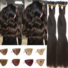 US Nano Ring Tip 100 Real Human Remy Hair Extensions Nano Beads Black CLEARANCE
