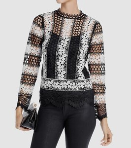 black sheer overlay top