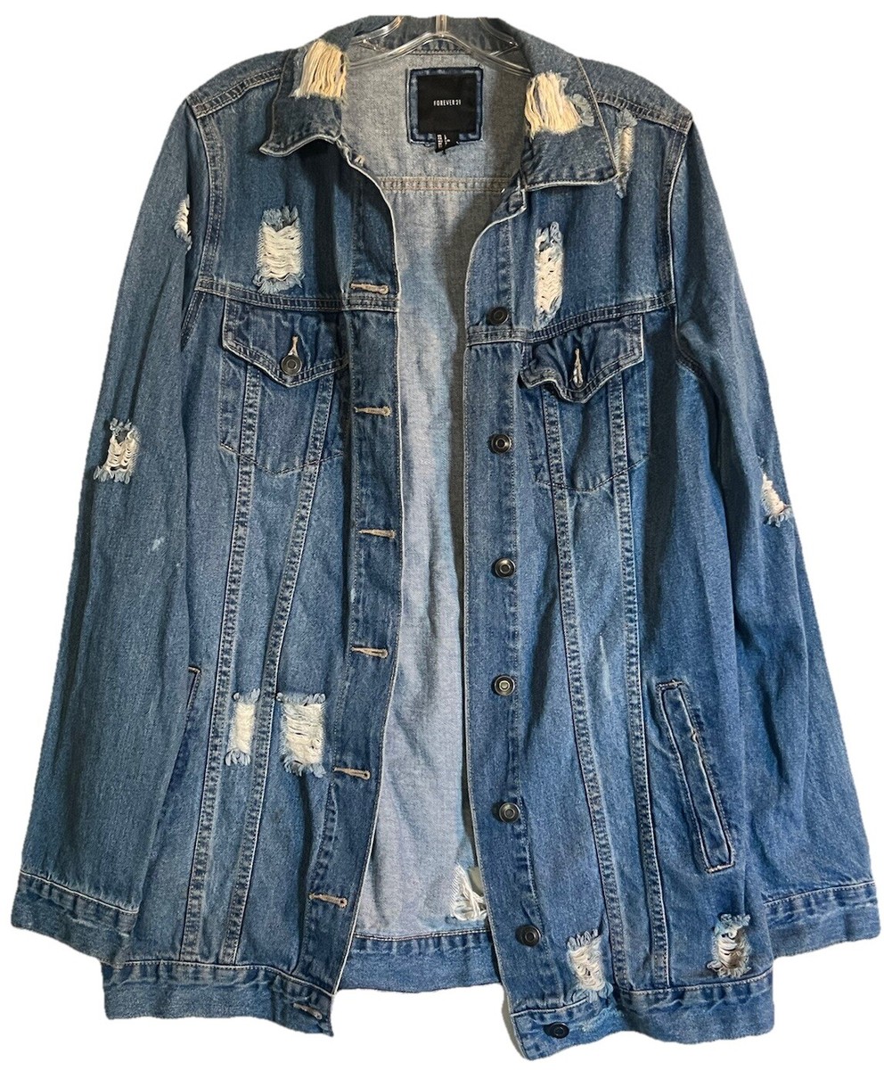Oversized Forever 21 Trucker Jacket Forever 21 Oversized