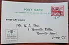Jersey 1943  1d Blampied View fdc on illust card cancelled