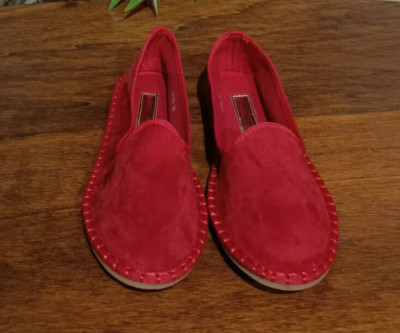 Schuhe Modell Meer Porta Cesareo Damen niedrig bunt Ballerinas rot