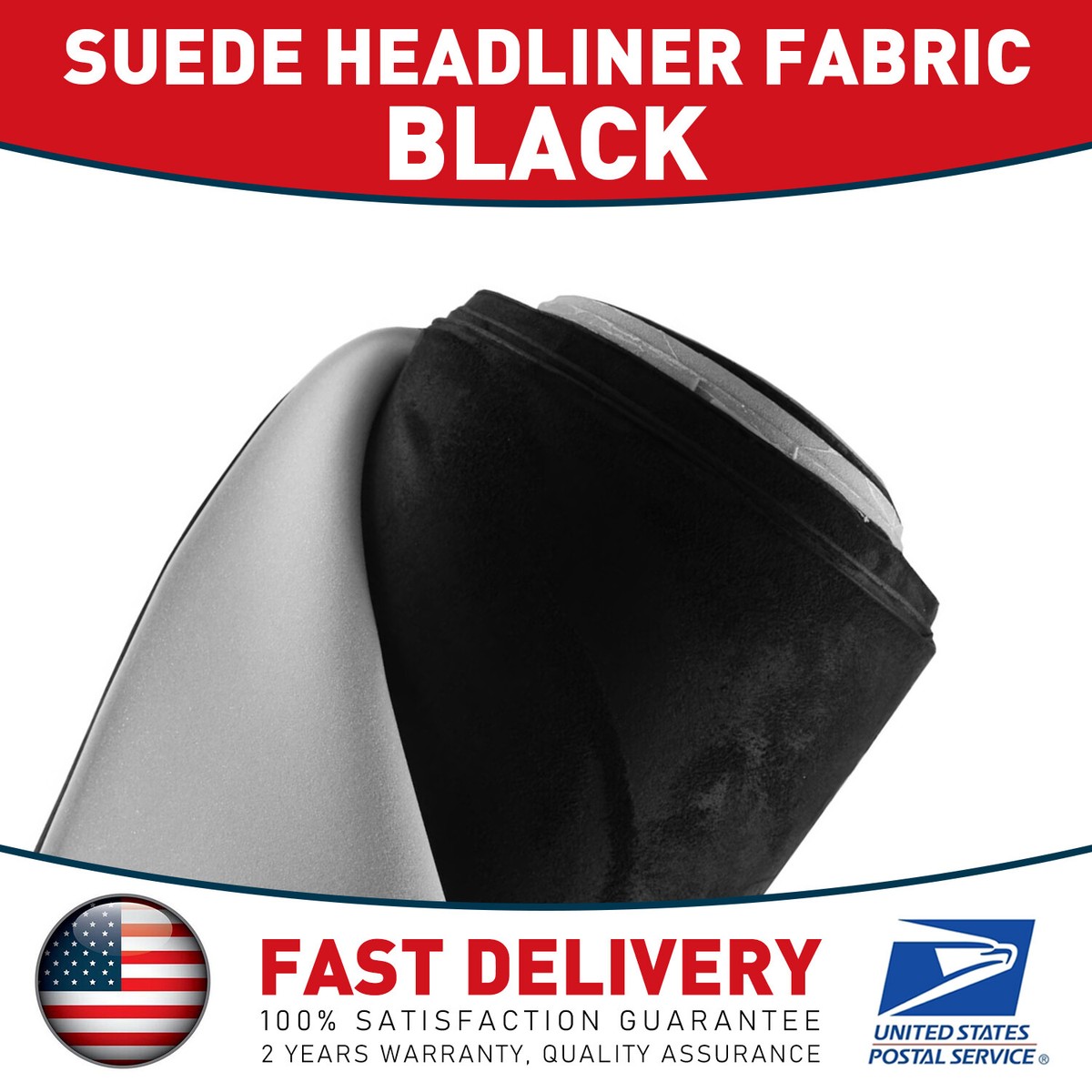 Black Suede Headliner Fabric 98