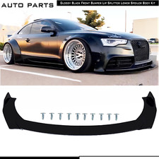 Front Bumper Lip Spoiler Splitter Gloss Black For Audi A4 B8 A5 A7 S3 S4 Bod Kit