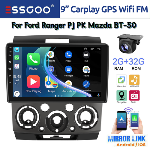APPLE CARPLAY FOR FORD RANGER PJ PK MAZDA BT50 9" ANDROID13 CAR STEREO