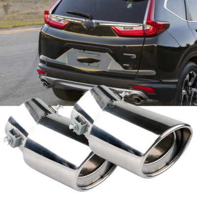 For Honda CR-V CRV Silver Exhaust Pipe Tail Muffler Tip Stainless Steel1.4''-2.1''