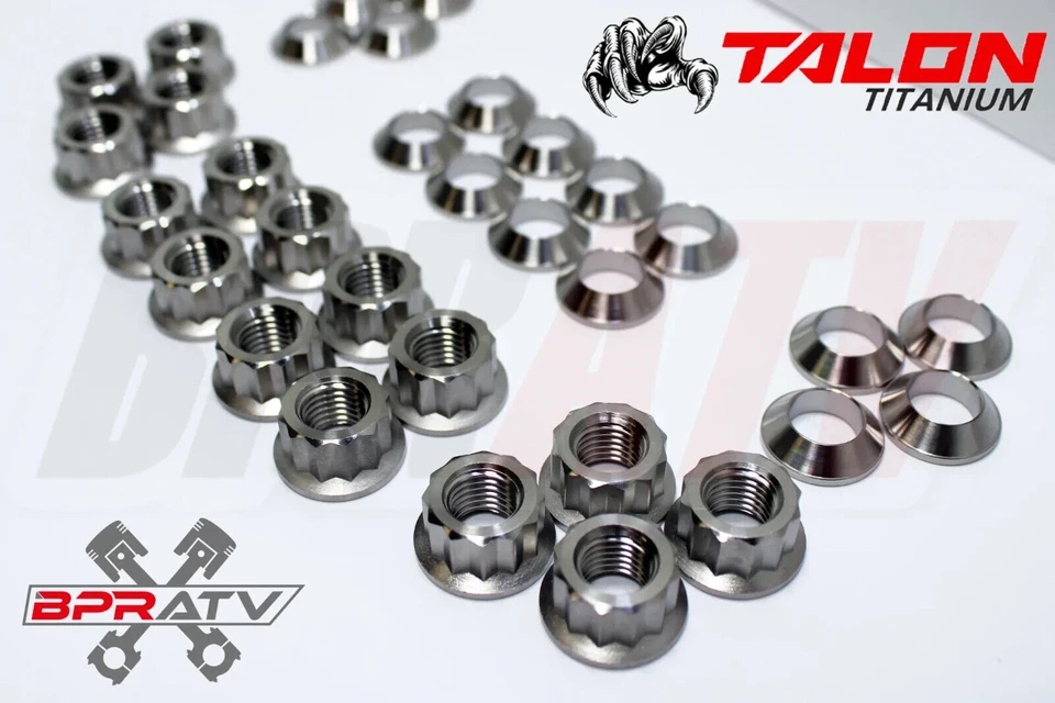 Honda TRX400EX TRX 400EX TITANIUM Lug Nut & Ti TAPERED Adapters Complete Set 16 - Image 2 of 4