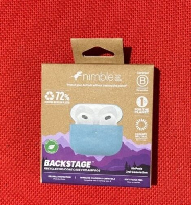 Nimble Backstage Recycled Silicone Case for AirPods 3rd Generation Sea Blue NEW