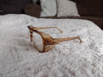 Vintage Z87 Aerosite Safety Glasses Translucent Amber Frames Vintage Z87 Aerosite Safety Glasses Translucent Amber Frames