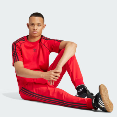 Adidas SST Bonded Men's Tracksuit Bottoms Pants Red Size S,M,L,XL,2XL