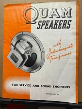 Vtg Quam-Nichols Co Catalog 1941 Speakers Microphones Cabinet Brochure