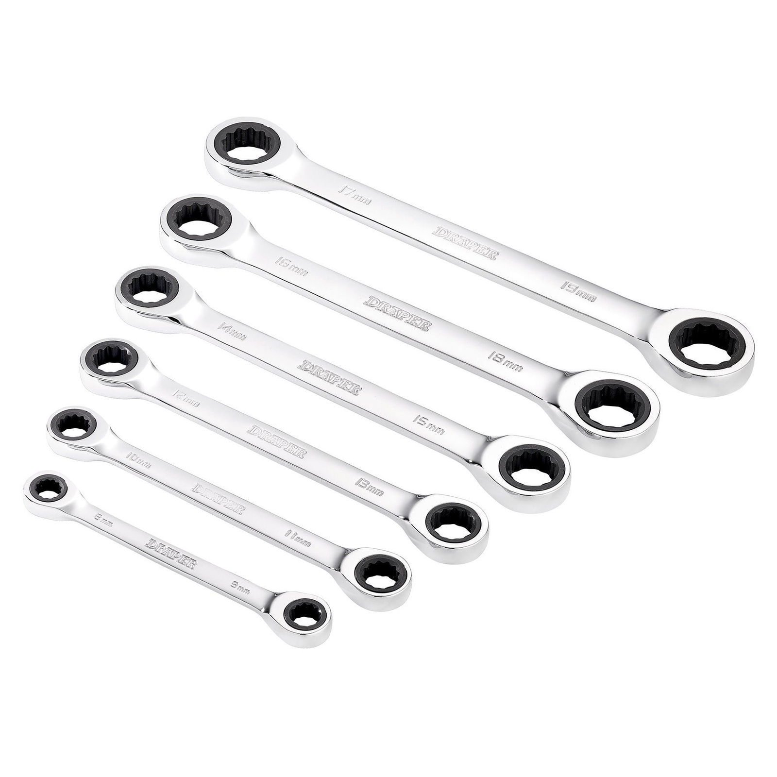 Draper 6 Piece Ratchet Ring Spanner Set 8231BSMM/6