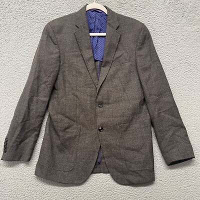 Ted Baker Endurance Blazer Mens 38 Brown Wool Sport Coat