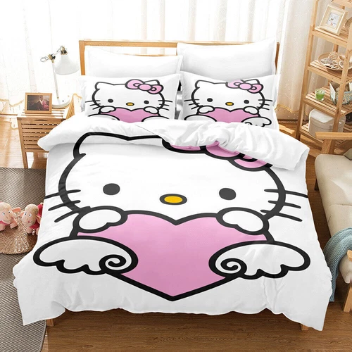 Hello@Kitty Set Biancheria da Letto Bambini Donna Ragazze Camera #Copripiumino Federa Set UK - Foto 42 di 47