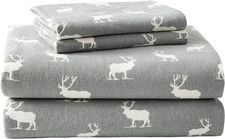 Eddie Bauer - Flannel Sheets Queen Size, Anti-Pilling Wrinkle Resistant Cotton
