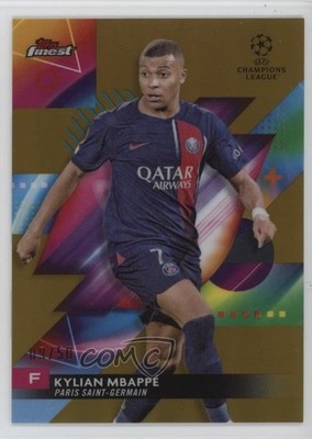 2023 Finest UEFA Club Competitions Gold Refractor /50 Kylian Mbappe Mbappé 01eh