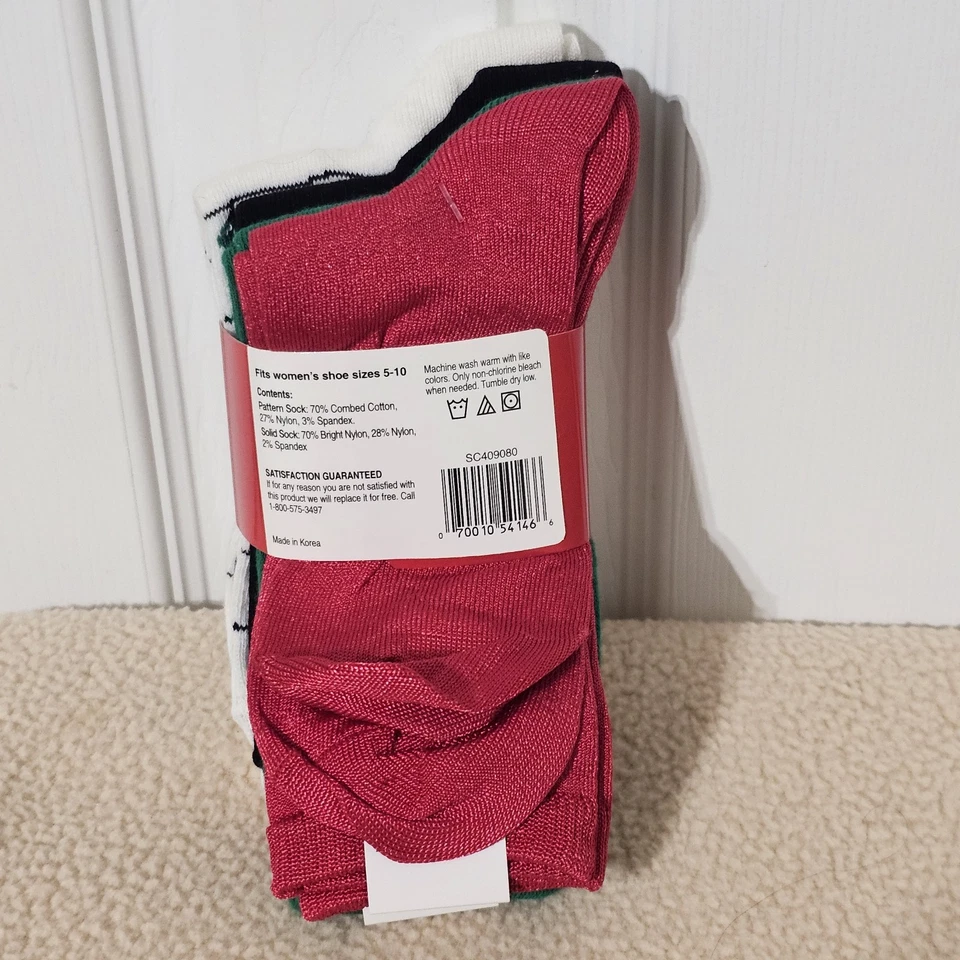 Calcetines de Navidad para mujer - 4 pares (Burlington, Navidad, talla 5-10) ¡NUEVOS CON ETIQUETAS NUEVOS! Foto 2 de 4