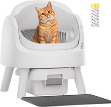Self Cleaning Litter Box, Open Top Automatic Litter Box for Multiple Cats, Multi