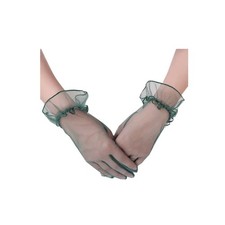 Women's Tulle Tea Party Gloves Prom Evening Party Accessories Short Bridal We...