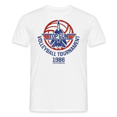 Top Gun Volleyball Tournier 1986 Jet Logo Männer T-Shirt