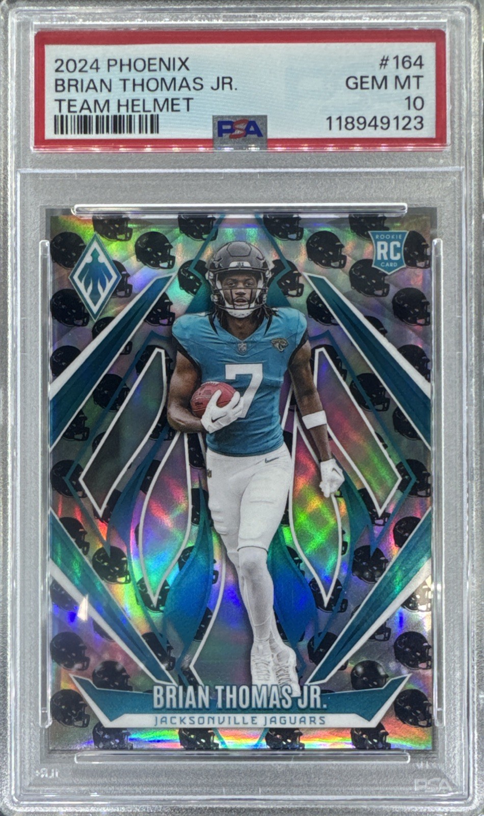 2024 Panini Phoenix Rookie Brian Thomas Jr. #164 Team Helmet /399 RC PSA 10 Jags