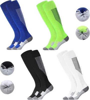 4 Paar Fußballsocken Kinder 35-38 Sportsocken Lange Fußball Socken Atmungsaktiv 