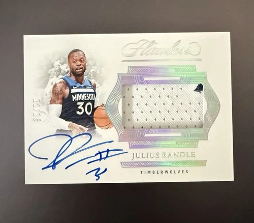 2024-25 Panini Flawless - Horizontal Patch Autographs Julius Randle #HPA-JRT /25