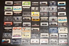 56 lose Leerkassetten zum Basteln / Deko - Cassetten, MC, Tape, BASF, TDK, SONY