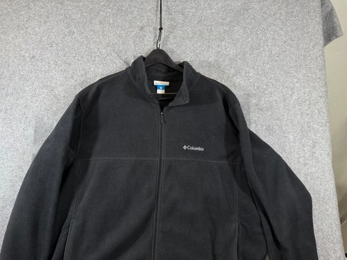 Columbia Steens Mountain 2.0 Fleece Jacket Mens 4X Black Full Zip Stand-Up Neck image 2