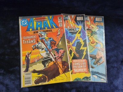 Arak Son of Thunder #5 #33 #34 Lot DC Comics 1980s Fantasy Run