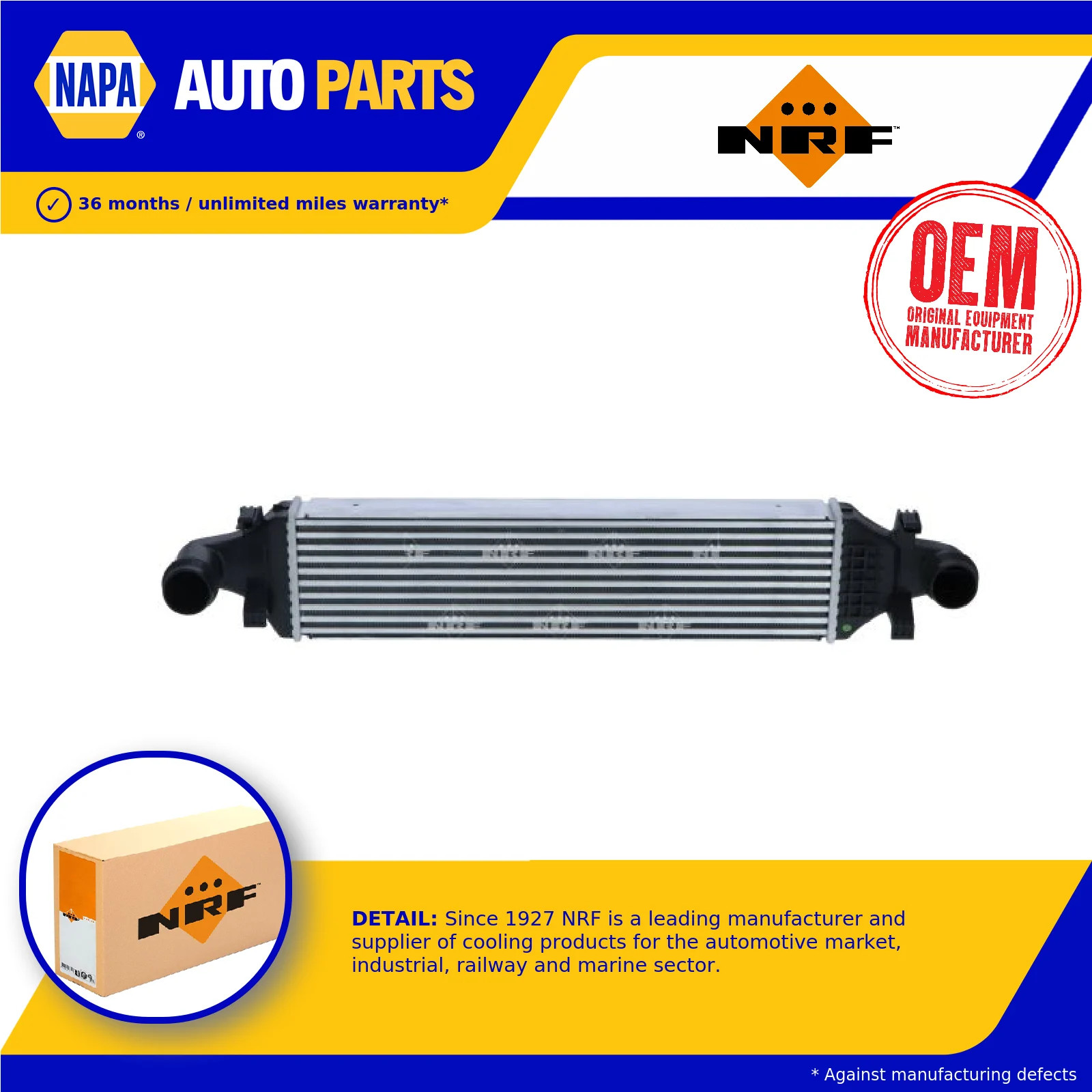 Intercooler fits MERCEDES CLA200 C117, X117 1.8D 2.2D 13 to 19 NRF 2465000900