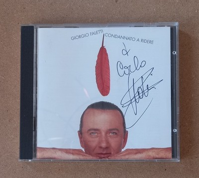 CD Giorgio Faletti zum Lachen verurteilt 1992 Italien RTI Music AUTOGRAMMIERT