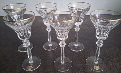 6x Dorotheenhütte Spode Sinfonie Gold Weinkelche Nr.3 Neu!!