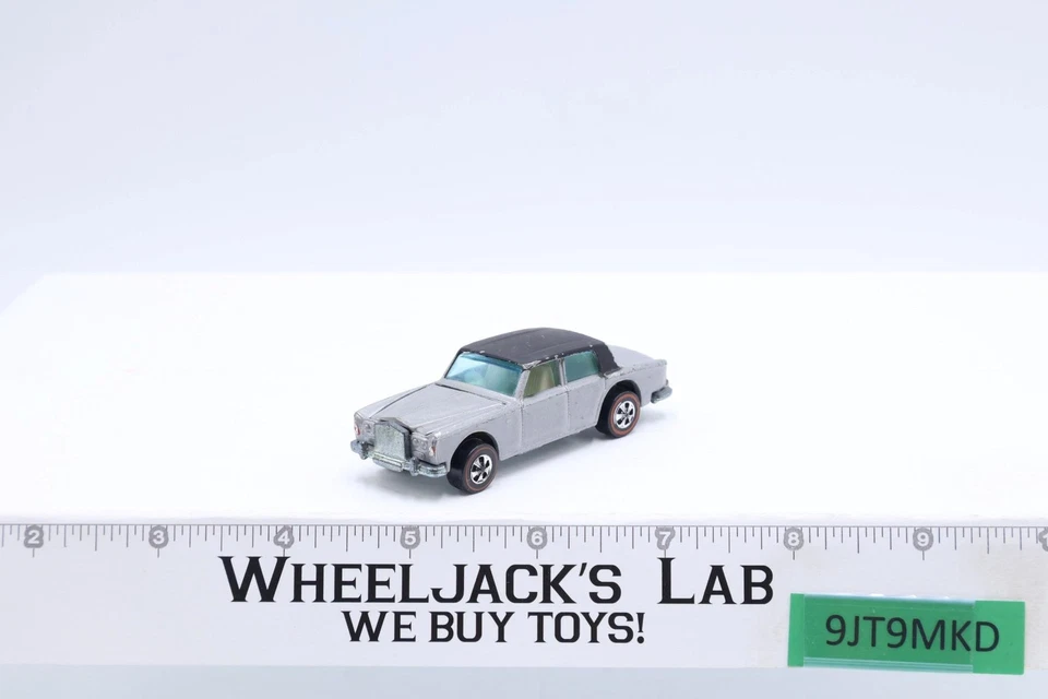 Rolls-Royce prata sombra cinza esmalte 1969 Redline Hot Wheels Mattel Vintage HK - Imagem 3 de 4