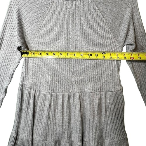 American Eagle Dress Womens Small Ribbed Long Sleeve Tiered Knit Mini Casual - Picture 9 of 12