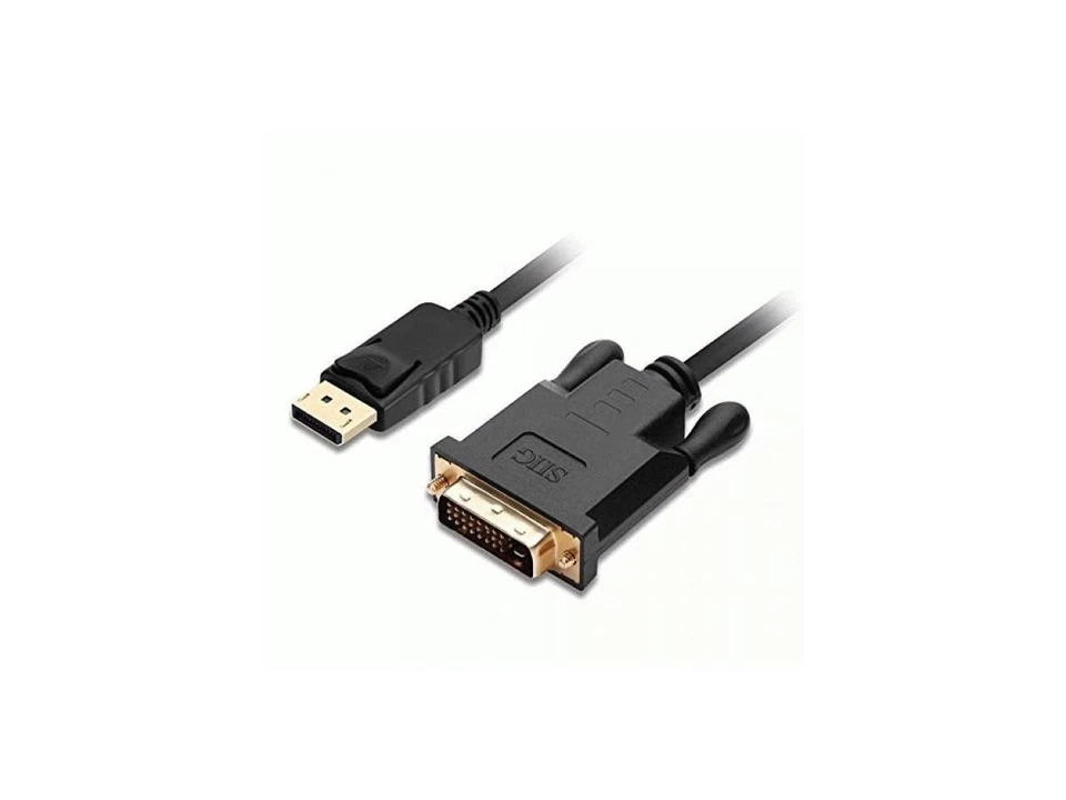 SIIG DisplayPort to DVI Cable - 1080p @60Hz Male to Male Passive DP to DVI Cable - Image 2 of 4