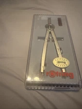 Vintage Rotring Drafting Drawing Compass Original Case / Made in Germany