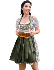 GloryStar Women German Dirndl Dress Traditional Bavarian Beer Garden 3 Pieces