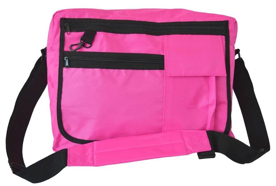 Women's High Visibility Messenger Bag Pink Reflective Winter Safety Work PPE - Image 3 of 4