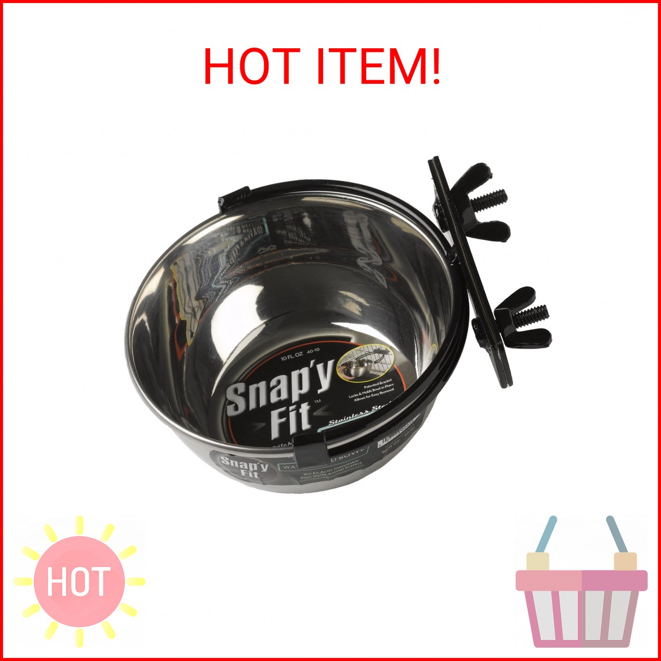 Or Water Bowl, Holds 10 O