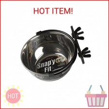 MidWest Homes for Pets Snap'y Fit Stainless Steel Food or Water Bowl, Holds 10 O
