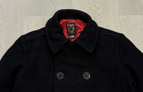 Vintage Schott Wool Pea Coat Jacket Military Size 40 740N Style Made in USA - Picture 3 of 6